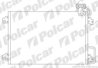 Купити 6070K81X Polcar - Радіатори кондиціонера 580x380x16 A/A пайка З КПП=M/A AC=  (+)  RENAULT MEGANE I 99-03 1870ccm F9Q (Q)