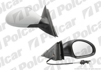 Купить 6730522M Polcar - Зеркало внешнее правая сторона управление механич.  (проводки)  крышка под покраску стекло выпуклое сте