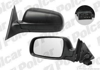 Купить 9548516M Polcar - Зеркало внешнее левая сторона управление электр. черная крышка обогреваемое стекло асферичное стекло