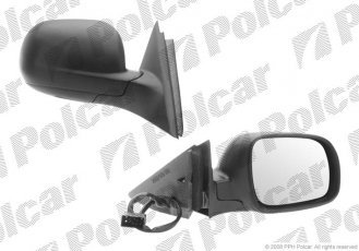 Купить 9548524M Polcar - Зеркало внешнее правая сторона управление электр. черная крышка обогреваемое стекло выпуклое стекло