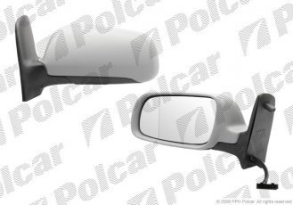 Купить 9550515M Polcar - Зеркало внешнее левая сторона управление электр. крышка под покраску обогреваемое стекло асферичное