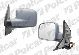 Купить 9568515M Polcar - Зеркало внешнее левая сторона управление электр. крышка под покраску обогреваемое стекло асферичное