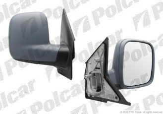 Купити 9568521M Polcar - Дзеркало зовнішнє права сторона управління ручне кришка під фарбування скло опукле скло хром VOL