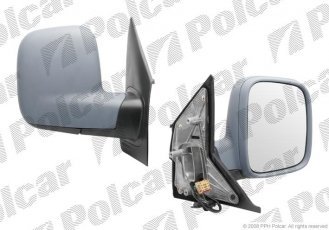 Купить 9568525M Polcar - Зеркало внешнее правая сторона управление электр. крышка под покраску обогреваемое стекло выпуклое с