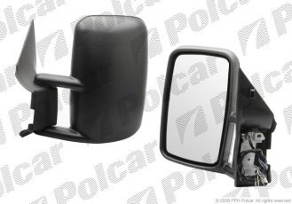 Купить 9571514M Polcar - Зеркало внешнее левая сторона управление электр. черная крышка обогреваемое стекло выпуклое стекло х