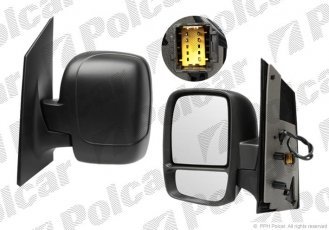 Купить 2396517M Polcar - Зеркало внешнее левая сторона управление электр. черная крышка обогреваемое составное стекло стекло