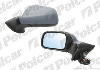 Купить 5748525M Polcar - Зеркало внешнее правая сторона управление электр. крышка под покраску обогреваемое стекло выпуклое с