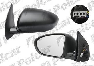 Купить 2759525M Polcar - Зеркало внешнее правая сторона управление электр. под покраску обогреваемое стекло выпуклое складное