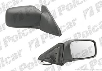 Купить 9040524M Polcar - Зеркало внешнее правая сторона управление электр. крышка черн./под покраску обогреваемое стекло выпу