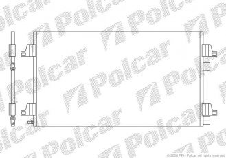Купити 6037K81X Polcar - Радіатори кондиціонера 695 (665)  x390x16 A/A пайка З КПП=M AC=  (+)  RENAULT LAGUNA 01-05 1783ccm F4P (Q