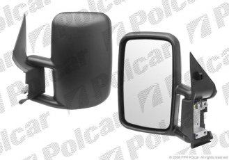 Купить 506251M Polcar - Зеркало внешнее левая сторона управление ручное черная крышка стекло выпуклое стекло хром MERCEDES V