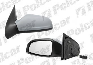 Купить 5509522M Polcar - Зеркало внешнее правая сторона управление механич.  (проводки)  крышка под покраску стекло выпуклое сте