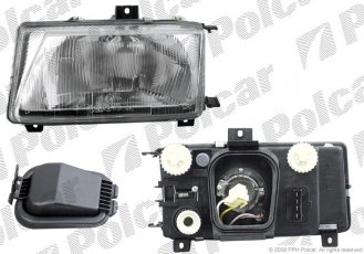 Купить 6713106E Polcar - Фара основная правая сторона тип лампы=H4 ручной/электрический с корректором ручным ECE SEAT IBIZA/C