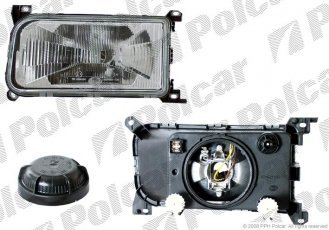 Фара основная левая сторона тип лампы=H4 ручной/электрический ECE VOLKSWAGEN 9546090E Polcar фото 1