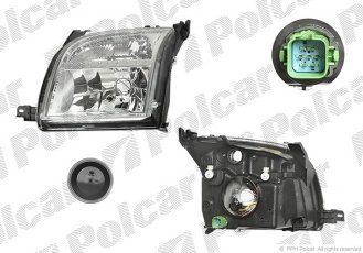 Купить 3257100E Polcar - Фара основная правая сторона TYC без экрана лампы тип лампы=H4 электрический с мотором ECE FORD FUSI