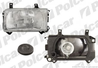 Фара основна права сторона тип лампи=H4 ручний/електричний з рамкою ECE VOLKSWAGEN 9566100E Polcar фото 1
