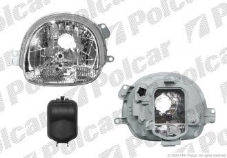 Купити 6004092E Polcar - Фара основна ліва сторона TYC тип лампи=H4 електричний без мотора ECE RENAULT TWINGO II (C06)  01