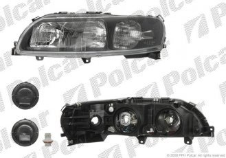 Купить 9071091E Polcar - Фара основная левая сторона TYC тип лампы=H7+HB3 электрический без мотора ECE VOLVO V70 (P80)  04.00-