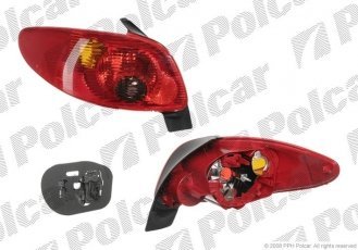 Купити 5723883S Polcar - Ліхтар задній права сторона AXO SCINTEX з патроном лампи ECE PEUGEOT 206 (2)  01.98-04.09 (Q)