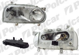 Купити 9538091E Polcar - Фара основна ліва сторона TYC тип лампи=H1+H1 ручний/електричний ECE VOLKSWAGEN GOLF III (1H)   (H