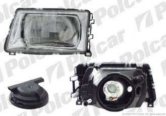 Купити 131509E Polcar - Фара основна ліва сторона TYC тип лампи=H4 ручний ECE AUDI 100 (C3)  + AVANT 10.82-11.90/200 9.83-12