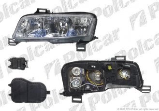 Купить 303009E Polcar - Фара основная левая сторона тип лампы=H1+H1+H7 электрический без мотора ECE FIAT STILO (192)  01.01-0