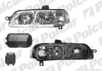 Купить 300610E Polcar - Фара основная правая сторона тип лампы=H1+H7 электрический без мотора ECE FIAT ALBEA/PALIO WEEKEND I