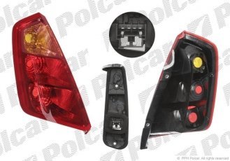 Купити 302488U Polcar - Ліхтар задній права сторона AL з патроном лампи ECE FIAT PUNTO GRANDE (199)  09.05-  (Q)
