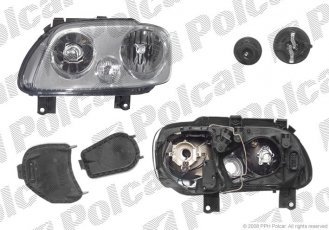 Купити 957510T Polcar - Фара основна права сторона VISTEON тип лампи=H1+H7 електричний з мотором ECE VOLKSWAGEN CADDY II 957510-T