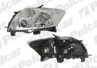 Купить 811609V Polcar - Фара основная левая сторона VALEO тип лампы=H11+HB3 электрический с мотором ECE TOYOTA AURIS (E15J)  811609-V