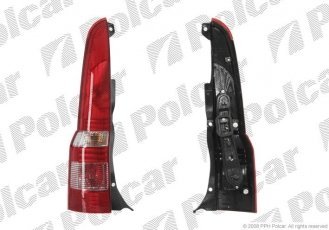 Купити 3003881E Polcar - Ліхтар задній права сторона чорний корпус без патрона лампи ECE FIAT PANDA (169)  09.03-  (PJ)