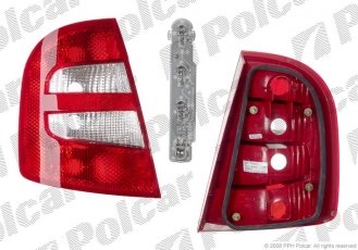 Купити 6913870E Polcar - Ліхтар задній ліва сторона без патрона лампи ECE SKODA FABIA (6Y)  04.00-03.07 (PJ)