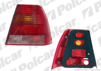 Купити 9512870E Polcar - Ліхтар задній ліва сторона TYC червоно-біла ECE VOLKSWAGEN BORA (1J5/1JM)  10.98-11.05 (PJ)