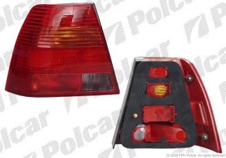 Купить 9512883E Polcar - Фонарь задний правая сторона TYC красная с серой фарой заднего хода без патрона лампы ECE VOLKSWAGEN
