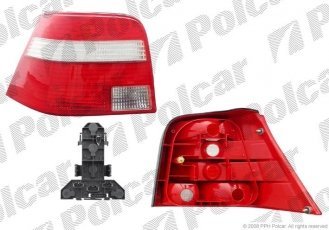 Купити 9541870E Polcar - Ліхтар задній ліва сторона TYC червоно-біла без патрона лампи ECE VOLKSWAGEN GOLF IV (1J)   (HB+ кОм