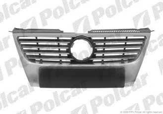 Купить 9555051 Polcar - Решетка радиатора с хром VW passat (b6)  05-10 без отв. под датчики-