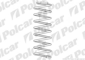 Пружина SUPLEX задняя стандарт SEAT TOLEDO 05.91- 1.6 седан (Q) SU30004 Polcar –  фото 1