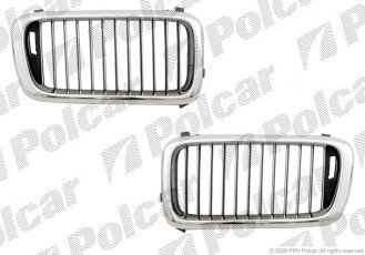 Купить 2022052 Polcar - Решетка правая сторона хром/черная BMW 7 (E38)  04.94-12.01 (PJ)  202205-2