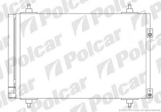 Купить 5711K8C2S Polcar - Радиатор кондиционера Citroen Berlingo 1.6 HDI 08-