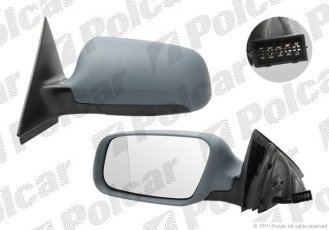 Купить 1327516M Polcar - Зеркало внешнее левая сторона управление электр. крышка черн./под покраску обогреваемое стекло асфер