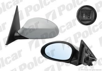Купить 2001514M Polcar - Зеркало внешнее левая сторона управление электр. крышка под покраску обогреваемое стекло асферичное