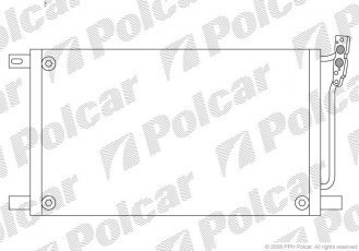 Радіатори кондиціонера 565 (520) x320x20 A/A пайка З AC= (+) BMW 3 E46 98- 2008K82X Polcar фото 1