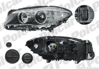 Купить 201909-H Polcar - Фара основная левая сторона HELLA тип лампы=H7+H7 электрический с мотором ECE BMW 5 (F10/F11)  12.09-