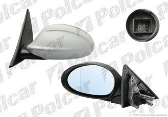 Купити 2040524M Polcar - Дзеркало зовнішнє права сторона управління електр. кришка під фарбування обігріваєме скло опукле з