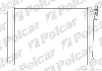 Купить 2050K81X Polcar - Радиаторы кондиционера 540x390x16 A/A пайка C КПП=A AC=  (+)  BMW X5 E53 00- 4398ccm M62B44 (Q)