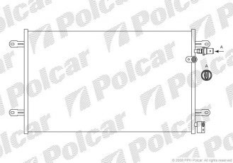 Купити 1338K81X Polcar - Радіатори кондиціонера 660 (620)  x407x16 A/A пайка З AC=  (+)  AUDI A6 04-11 BVJ (Q)