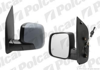 Купить 2391522M Polcar - Зеркало внешнее правая сторона управление механич. крышка под покраску стекло выпуклое FIAT CITRO N