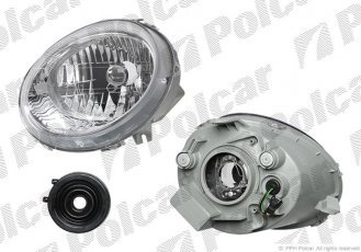 Купити 290310E Polcar - Фара основна права сторона тип лампи=H4 електричний з мотором ECE DAEWOO MATIZ II (KLYA/M150)  10