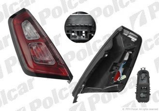 Купить 303687U Polcar - Фонарь задний левая сторона AL тип лампы=LED красный корпус с патроном лампы ECE FIAT PUNTO EVO (199