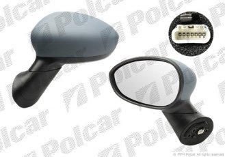 Купить 3035517M Polcar - Зеркало внешнее левая сторона управление электр. под покраску обогреваемое стекло выпуклое FIAT 500